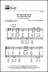 Ah que de gens- Li a proun de gent SAB choral sheet music cover